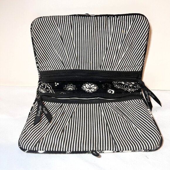 Thirty One-Travel Cosmetic Bag/Pouch-Black/White/Hot Pink-2 Diff. Sizes-Zip-2 pc - Picture 15 of 16